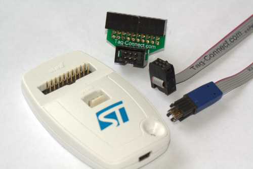 ST-LINK/V2 with ARM20-CTX adapter and TC2030-IDC 6 pin cable