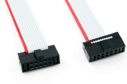 10-pin Cortex Ribbon Cable 4" length with 50 mil connectors