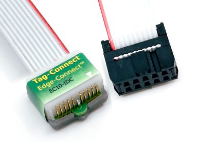 EC10-IDC Legacy test, debug, program cable with 10-pin Edge-connect and 10-pin IDC