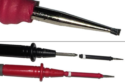 Non-slip probes with DVM probes and inset non-slip probe
