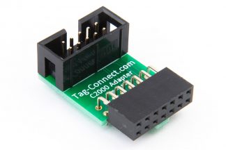 TC-C2000-F-180 adapter (female, with key) for TI DSP’s and processors, including pull-up resistors
