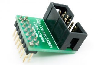TC-C2000-F-90 adapter (male pins) for TI DSP’s and processors, including pull-up resistors