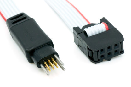 TC2030-IDC-NL 6-pin plug-of-nails to IDC debug/programming cable with small PCB footprint connector