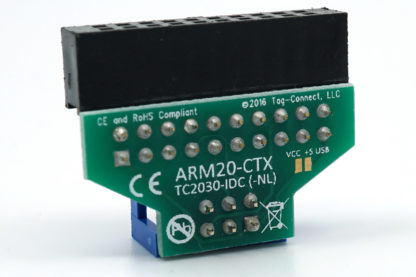 ARM Cortex adapter to 6 pin plug-of-nails for ARM SWD back view