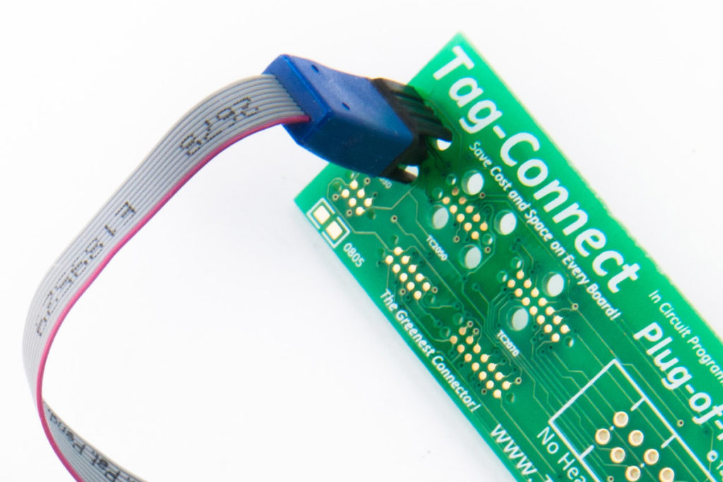 Demo PCB for small footprint programming connectors | Tag-Connect