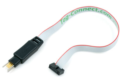 ARM Cortex programming cable with TC2030 plug-of-nails no-legs connector