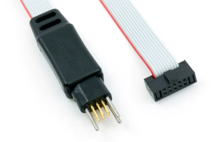 ARM Cortex programming cable with TC2030 plug-of-nails no-legs connector