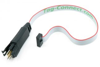 ARM Cortex programming cable with TC2030 plug-of-nails legged connector