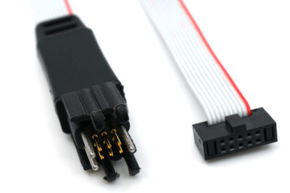 TC2030-ICESPI for Atmel Ice debugger with 6-pin legged Plug-of-nail™ Tag-Connect connector - connectors view