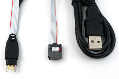TC2050-PGUSB-NL cable USB to 10 pin no-legs Plug-of-Nails and 6 pin IDC - connectors view