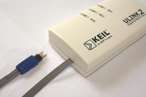 Keil ULINK2 debugger with TC2030 Tag-Connect Plug-of-nails™