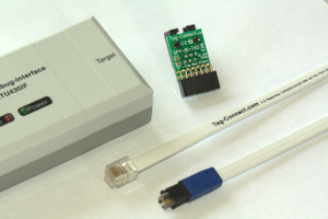 TI MSP430 Debugger with SPY-BI-TAG adapter and TC2030-MCP 6 pin cable
