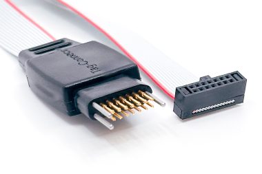 TC2070-IDC-NL-050 14-pin "no-legs" plug of nails to 14 pin 0.05" IDC connector for debugging and programming