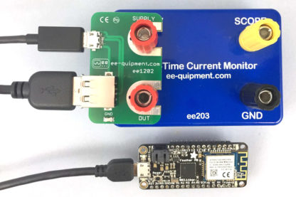 ee-1202 USB breakout adapter with ee-203 real time current monitor and DUT