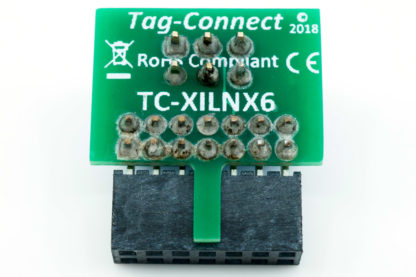 TC-XILINX6 adapter for 2mm 14-pin header found on Xilinx's Platform Cable II - rear view