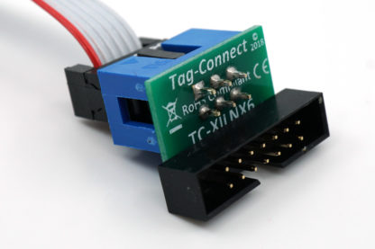 TC-XILINX6-M adapter for 2mm 14-pin IDC female found on Digilent JTAG-HS2 and HS3 - shown with TC2030-IDC cable