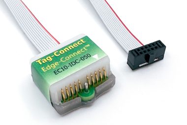 EC10-IDC-050 debug and programming cable with 10-pin Edge-connect and 10-pin 0.05" IDC connectors