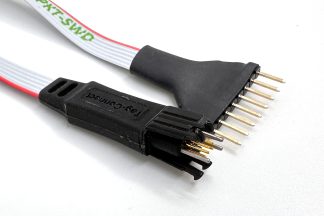 TC2030-PKT-SWD 6-pin legged plug-of-nails to 8-pin SIP strip test/debug/programming cable
