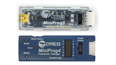 Cypress Miniprog3 & Miniprog4 debugger programmers