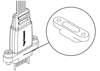 Fixture mounting bracket for Tag-Connect no-legs plug-of-nails cables