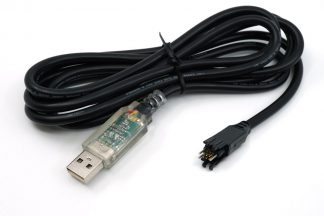 Clear FTDI cable with Tag-Connect TC2030 legged test connector