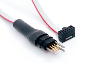 TC2030-IDC-050 6-pin plug of nails "no legs" version to 6-pin 0.05" IDC programming/debug cable