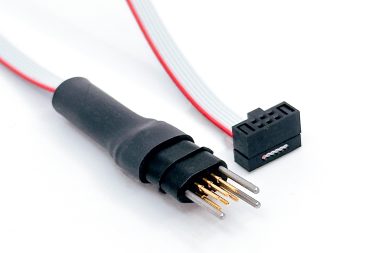 TC2030-IDC-050 6-pin plug of nails "no legs" version to 6-pin 0.05" IDC programming/debug cable