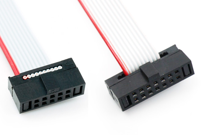 14-pin STDC14 0.05" female IDC to 10-pin Cortex 0.05" female IDC for STLINK-V3
