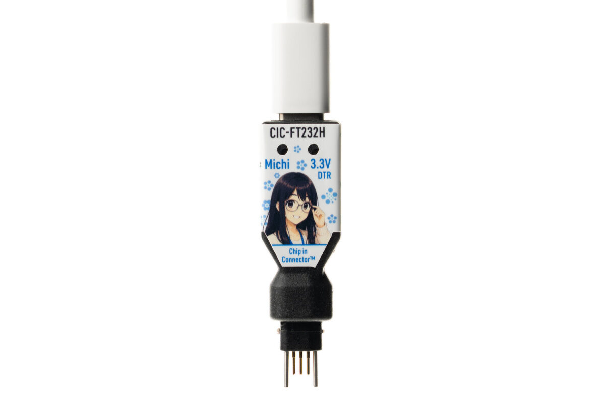 TC2030-NL-CIC-FT232H-3V3-DTR Chip-in-Connect™ FTDI USB to Serial interface with 3.3V VCC and DTR for Tag-connect TC2030 no-legs footprint