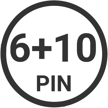 6+10 pin target connector